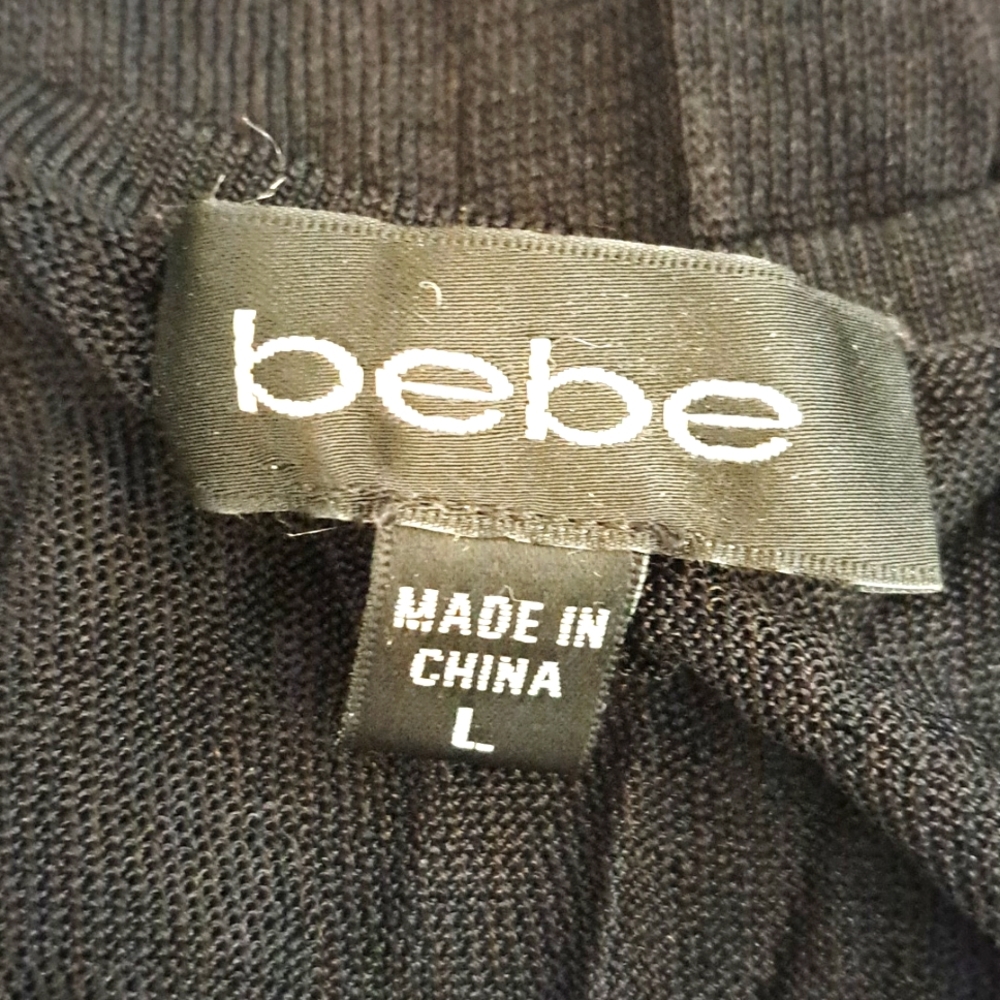 bebe Black Sequin Top - Picture 3 of 5